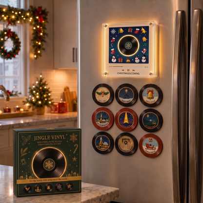 Jingle Vinyl Christmas Fridge Record Player