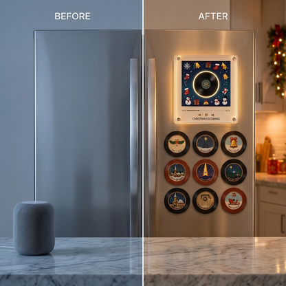 Jingle Vinyl Christmas Fridge Record Player