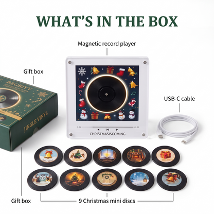 Jingle Vinyl Christmas Fridge Record Player